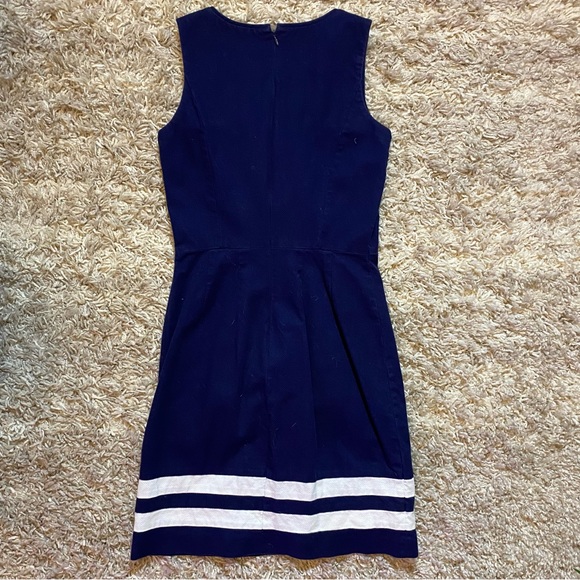 Tommy Hilfiger Midi Navy Blue and White Dress - Picture 4 of 5